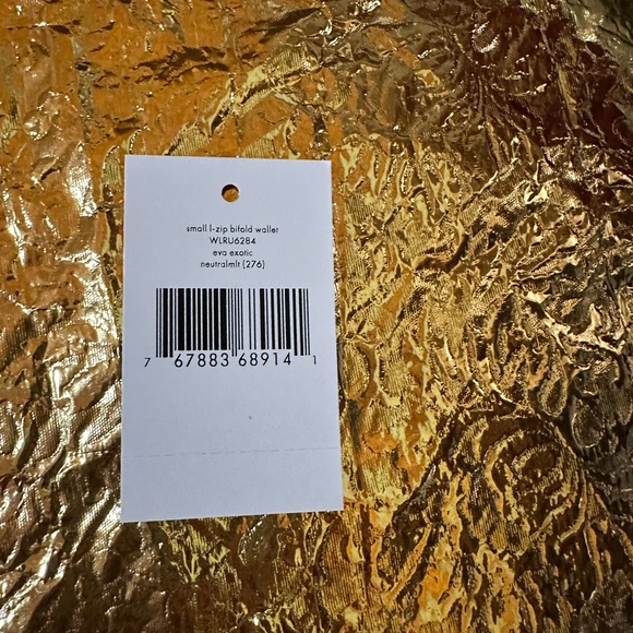 Kate Spade Eva Exotic Snakeskin Print Small L-Zip Bifold Wallet. NWT & COA - Picture 10 of 14
